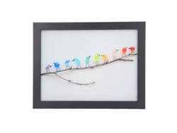 2026-marco De Fotos Negro Con Vidrio De Mar Y Pájaros Decorativo Resistente Multifuncional Para Sala De Estar Y Dormitorio