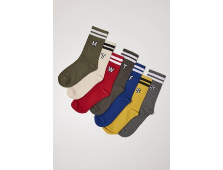 Conjunto de 7 Medias URBAN CLASSICS Algodón y Poliéster Hombre (39-42 - Multicolor)