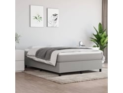 Cama Sin Colchón Tela Gris Claro 140x190 Cm