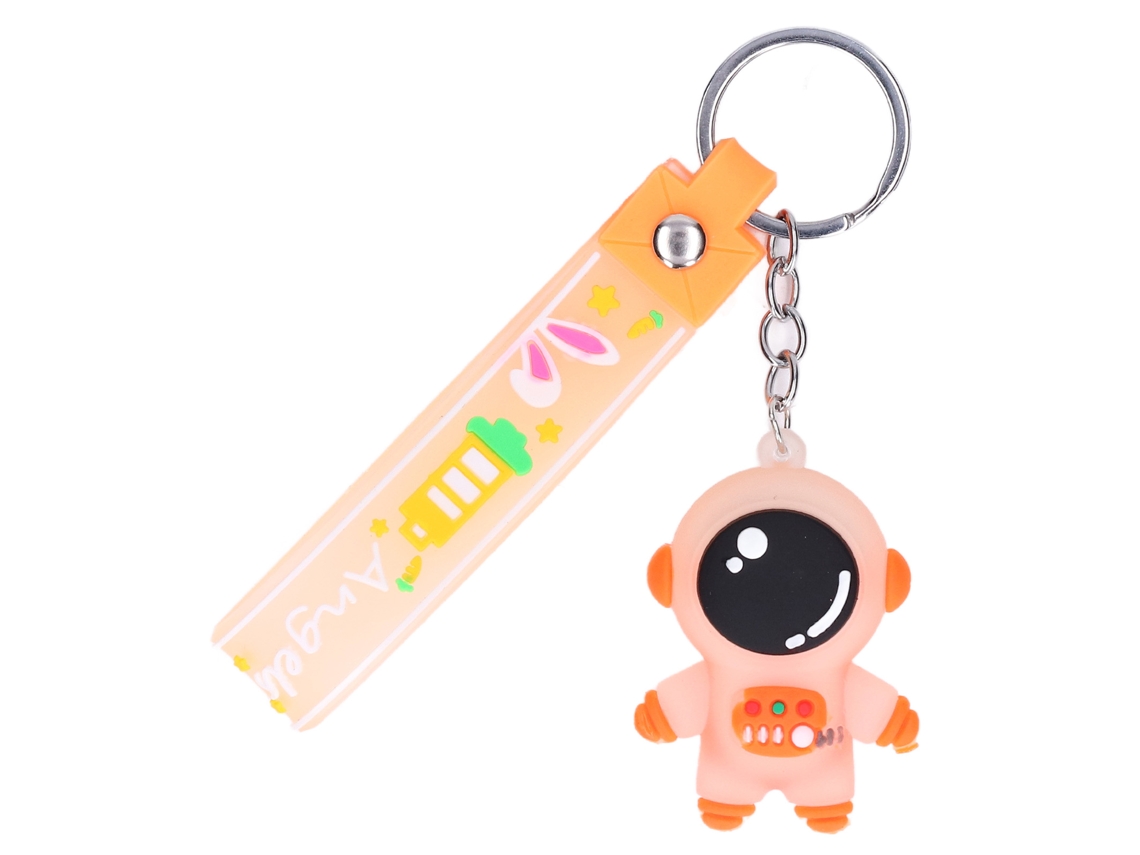Ats-llavero Astronauta Cartoon 3d Cute Figura Colgante Para Cartera Mochila Coche Decoración Naranja Para Hombre Mujer