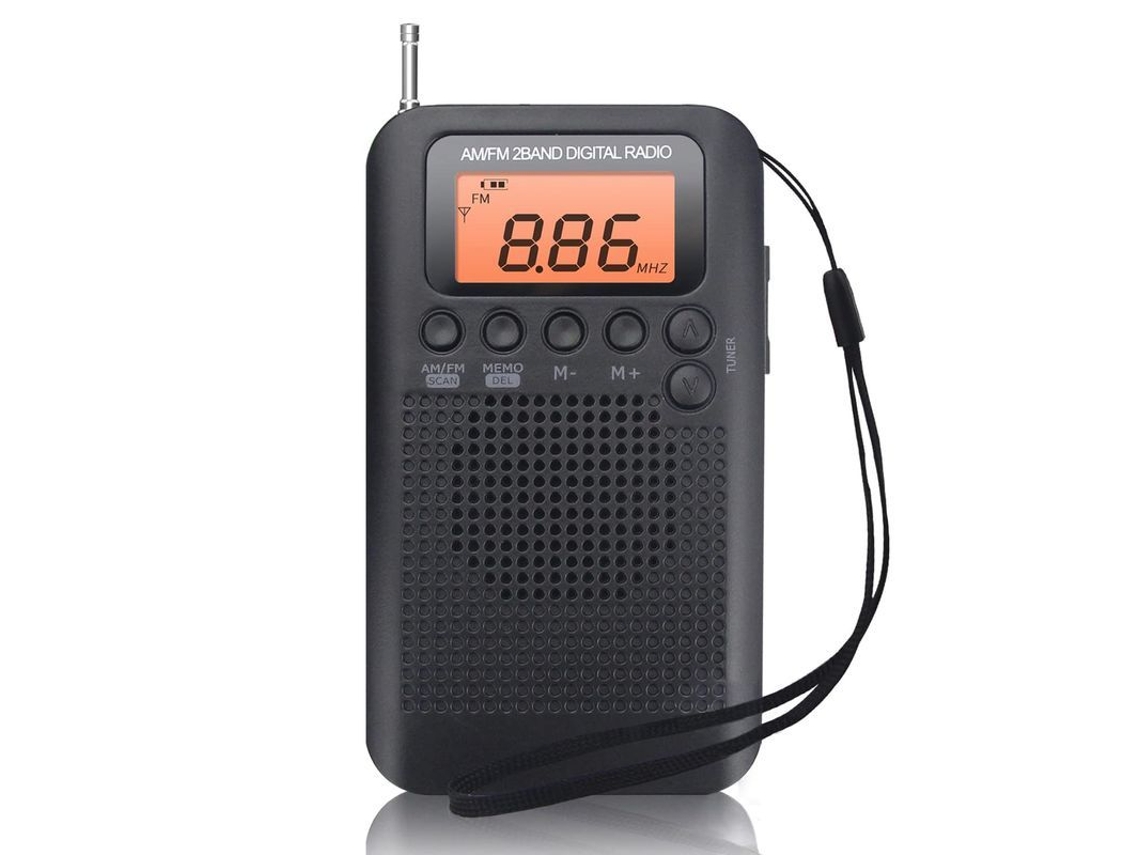 2026-radio Portátil Mini Con Altavoz Reloj Despertador Y Temporizador Negro
