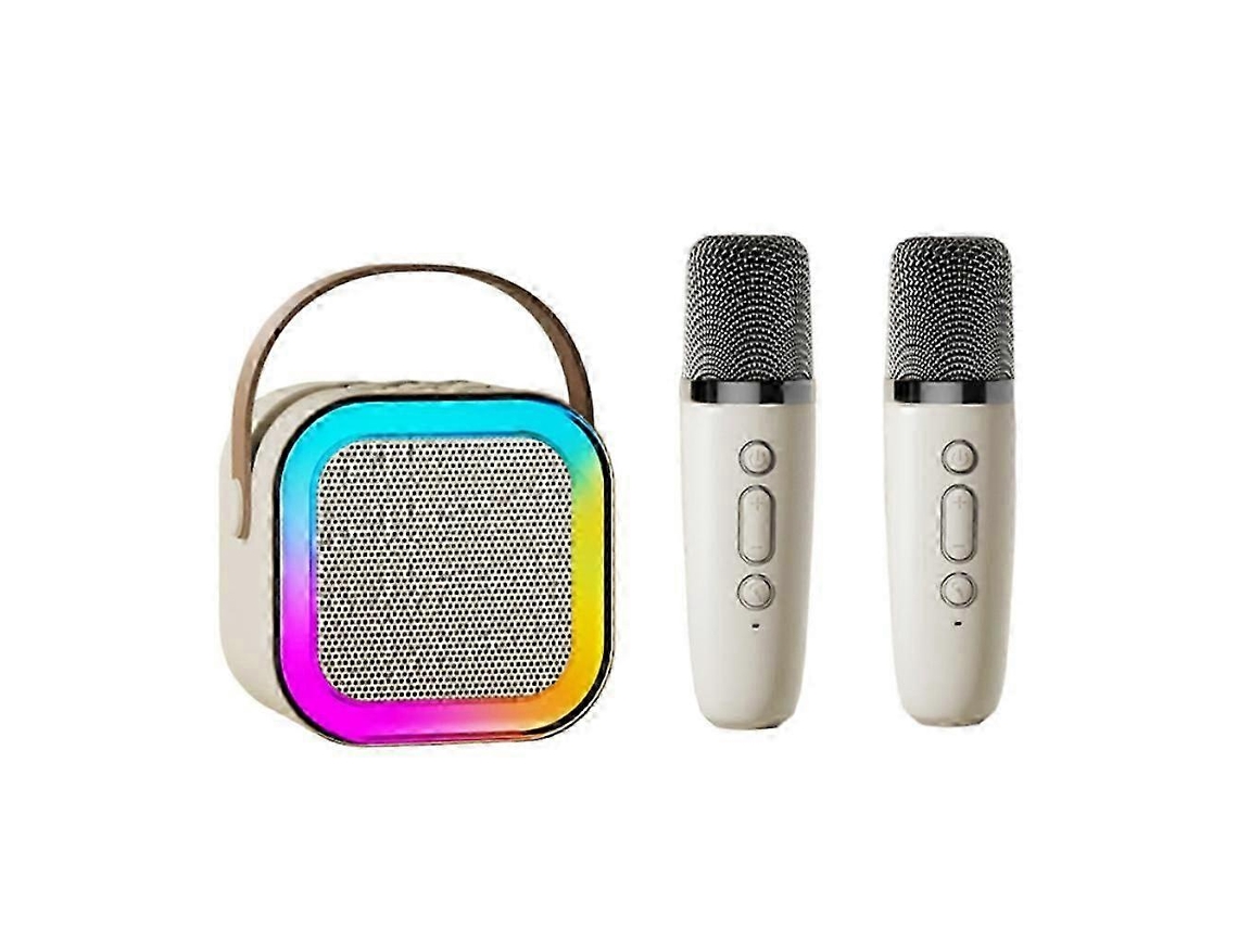 Mini máquina de karaoke, mini máquina de karaoke con 1/2 micrófonos inalámbricos Nostalgia88