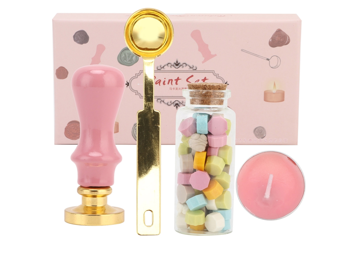 Kit De Sellos De Cera Con Diseño De Macaron Claro Para Invitaciones De Boda Hechas A Mano.