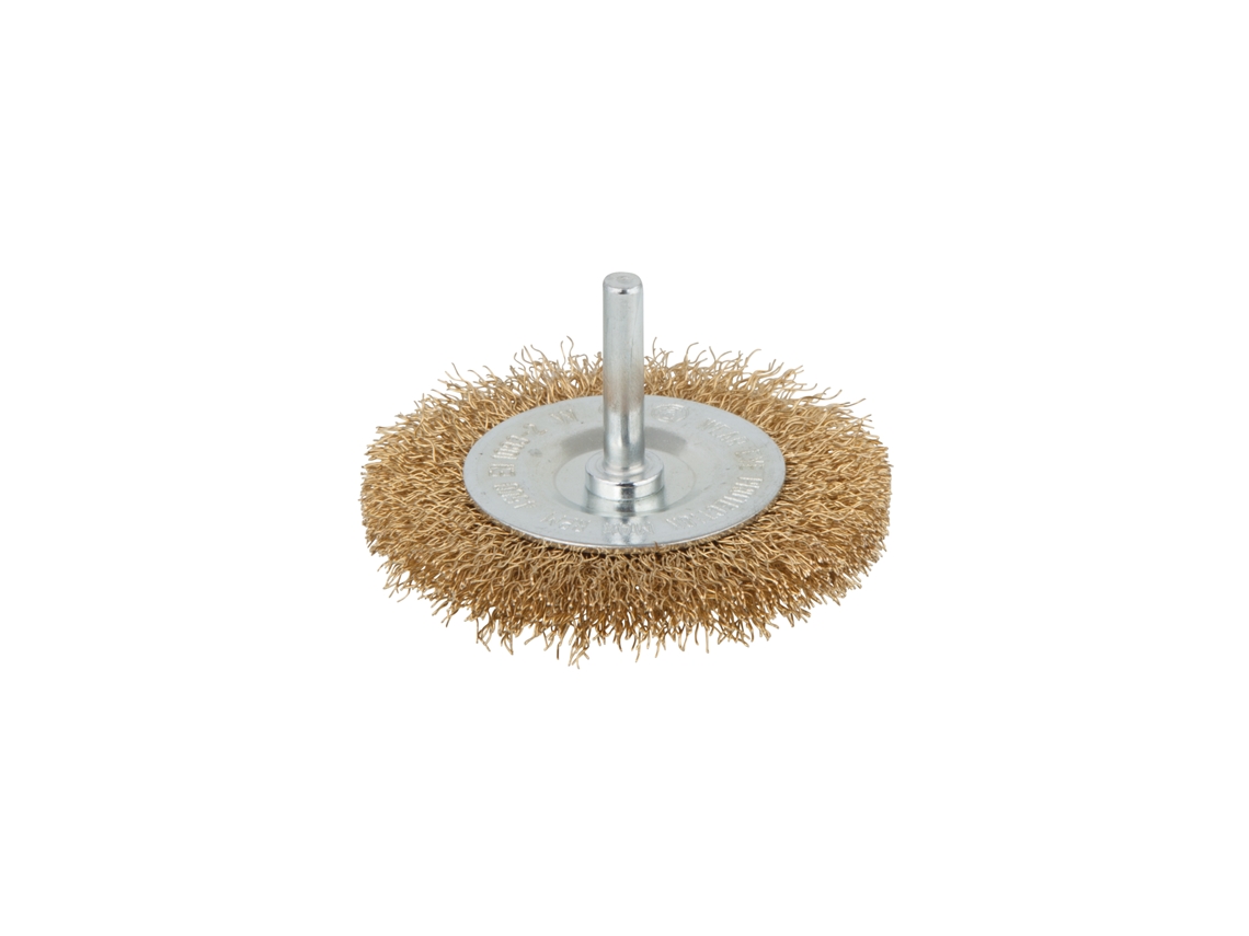 Wolfcraft 8475000 - 1 Cepillo De Disco De Alambre De Latón, Ø 75 X 7 Mm