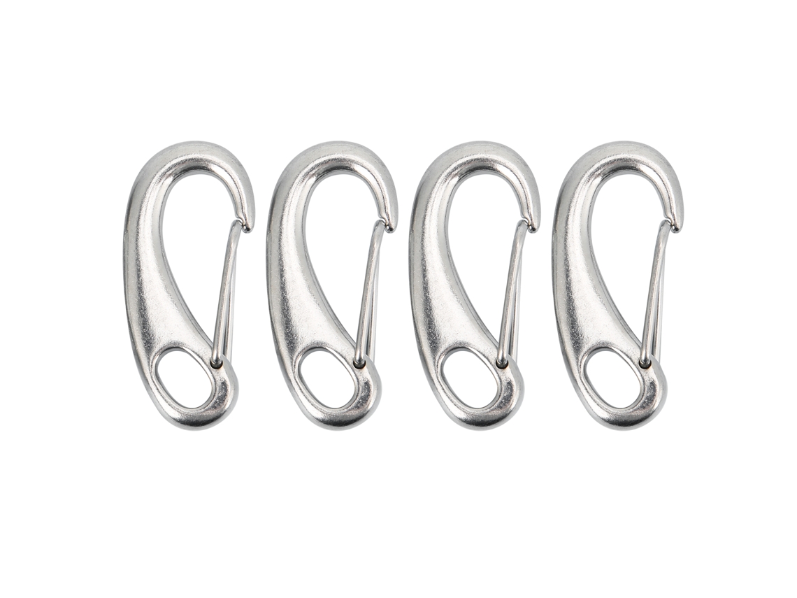 Ganchos De Cuerda De Resorte De Acero Inoxidable De Alta Resistencia De 70 Mm Para Banderas De Barcos Y Camping