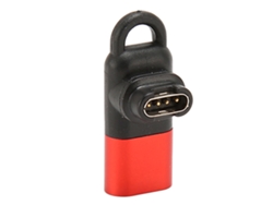 Adaptador De Cargador De Reloj Rojo De 8 Pines Y 90 Grados Para Garmin Fenix Instinct Forerunner Venu Vivoactive