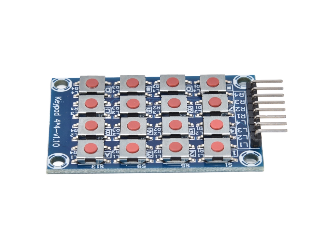 Módulo de teclado 2026as-4x4 con 16 botones de interruptor para expansión externa del control eléctrico del microcontrolador.