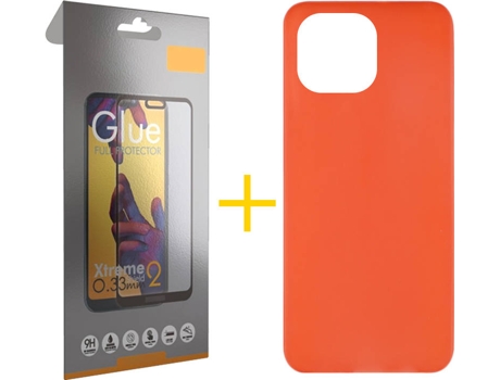Kit Funda + Protector de Pantalla Apple iPhone 13 Pro Max SKYHE Liso Rojo