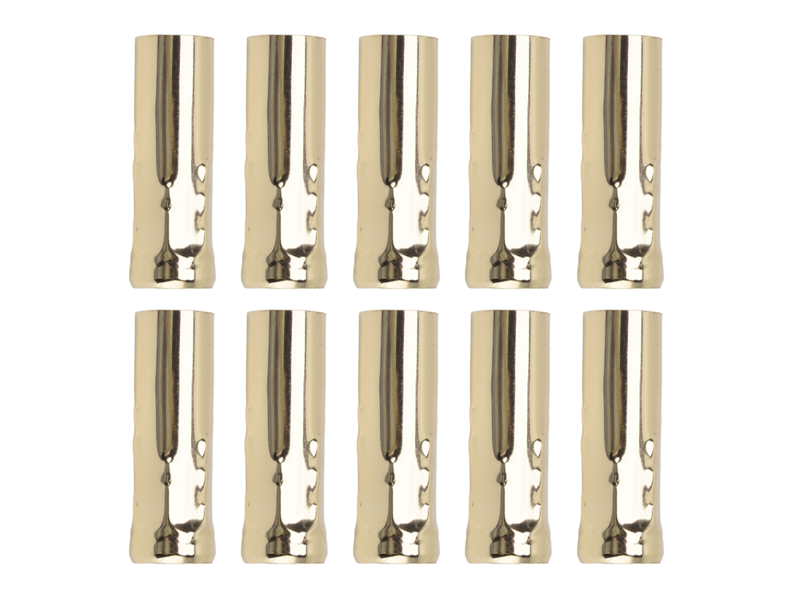 2026-10 Piezas Tubo Metálico E14 Para Portacandles Base De Lámpara Accesorios De Iluminación 25x80mm Oro