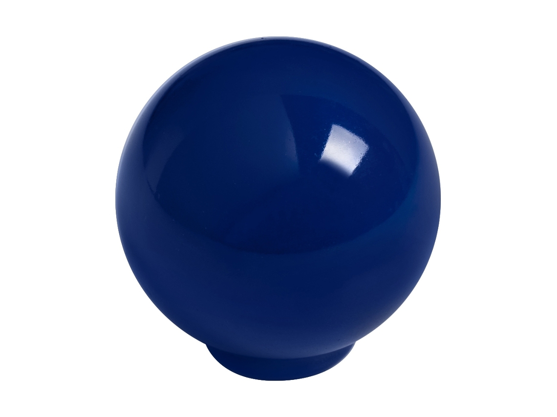 Paquete de 50 tiradores de bola de ABS, 34 mm de diámetro, azul oscuro brillante, HARDWAREXCHANGE