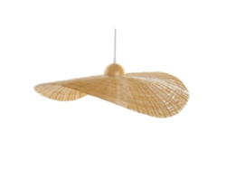 Lámpara de techo Pamela en bambú natural, 70x70x10cm ALEXANDRA HOUSE LIVING