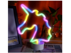 Luz de neón LED de unicornio colorido Lámpara de noche con motivo de unicornio Luz de neón de unicornio colorida con decoración de pared de mesa base CHRONUS