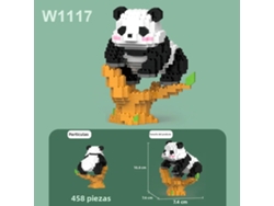 (estilo 2) Lindo Panda Chino, Juguete Para Armar, Minimodelo Educativo De Animal.