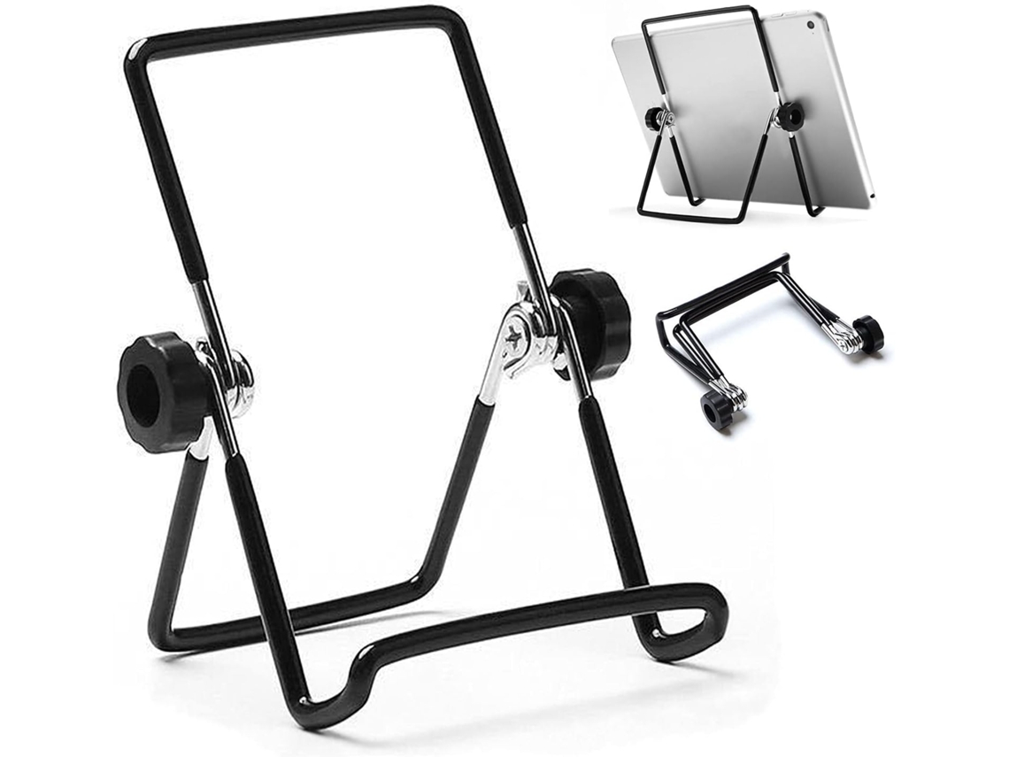 Innovador soporte de metal ajustable antideslizante, soporte plegable portátil multiángulo para sus dispositivos de 8 a 12,9 pulgadas, ligero y fácil de usar.