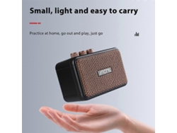 Altavoz de escritorio Aroma para guitarra eléctrica de 5 W, con sonido limpio y saturado, 2 efectos de sonido, compatible con auriculares Bluetooth.