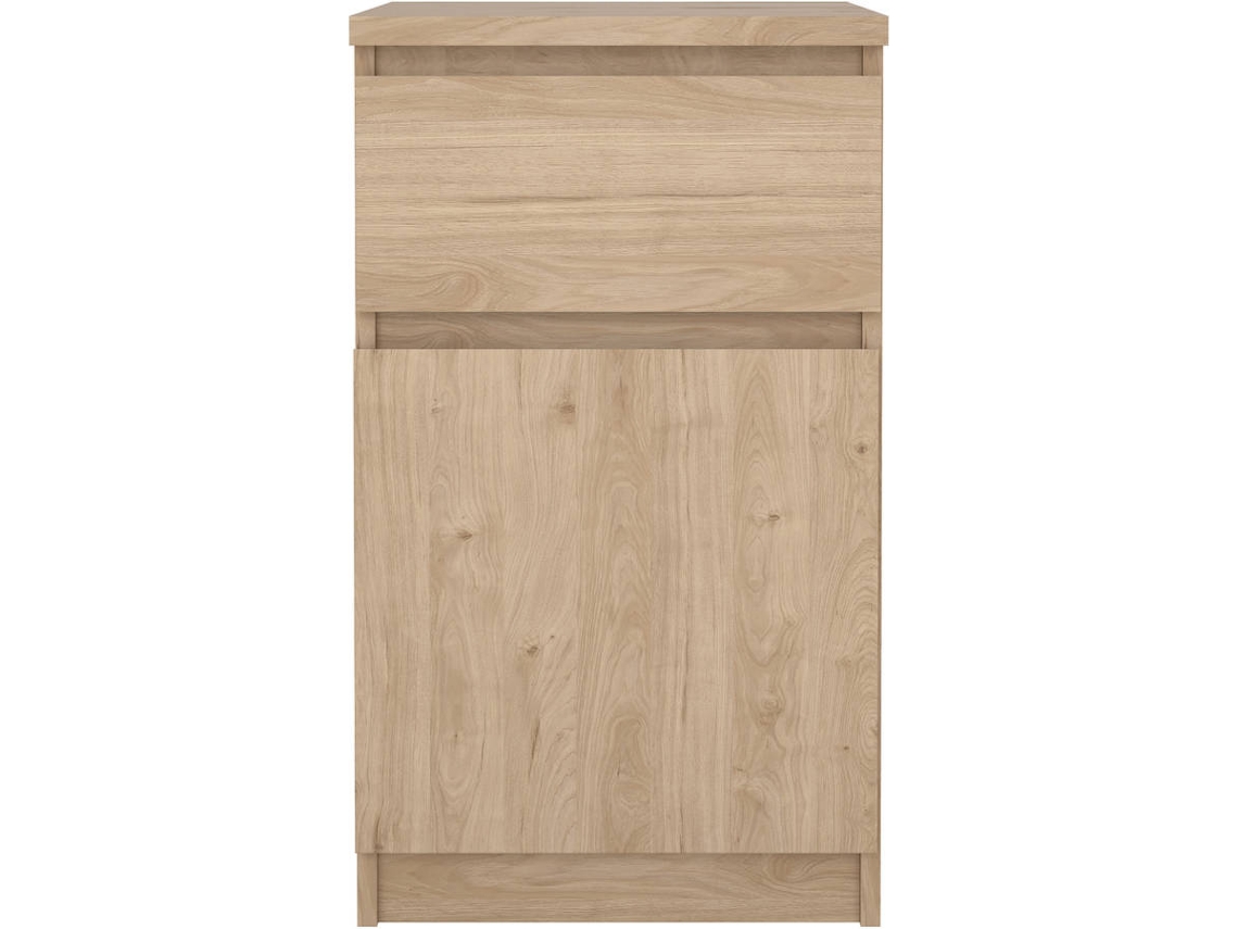 Mesita de noche con 2 cajones + 1 puerta TVILUM Neo Roble (40,4 x 40 x 70,1 cm)