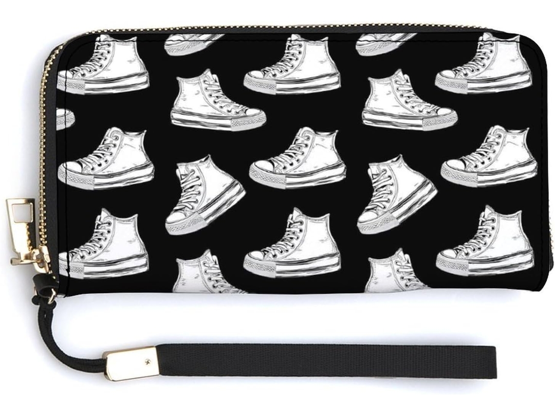 Cartera Cuero Con Cremallera Para Mujer Diseño Estampado