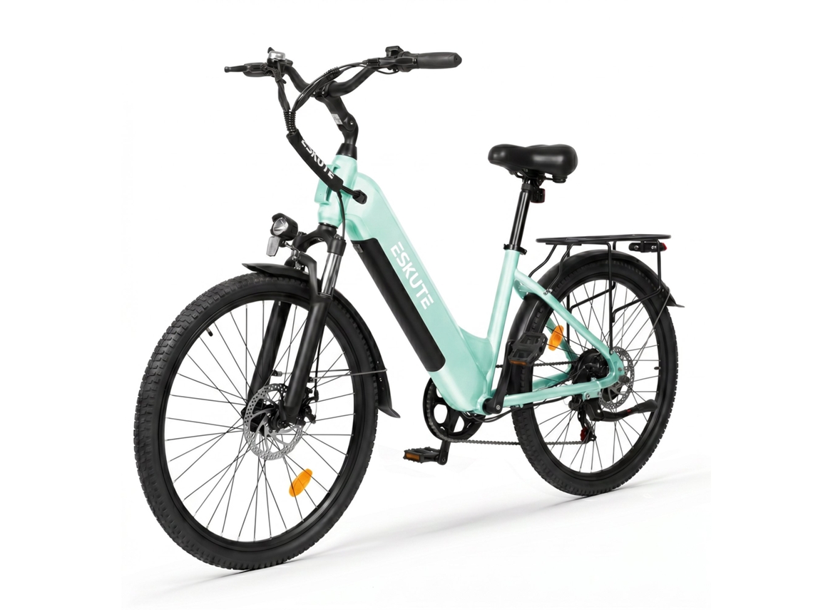 Bicicleta Elétrica Urbana Eskute C202, Motor De 250 W, Bateria Amovível De 48 V E 17,5 Ah.