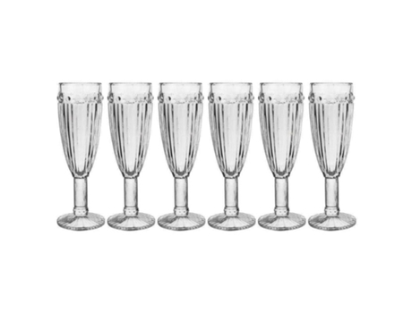 Copas flauta labradas 170 ml 6 piezas caja 6
