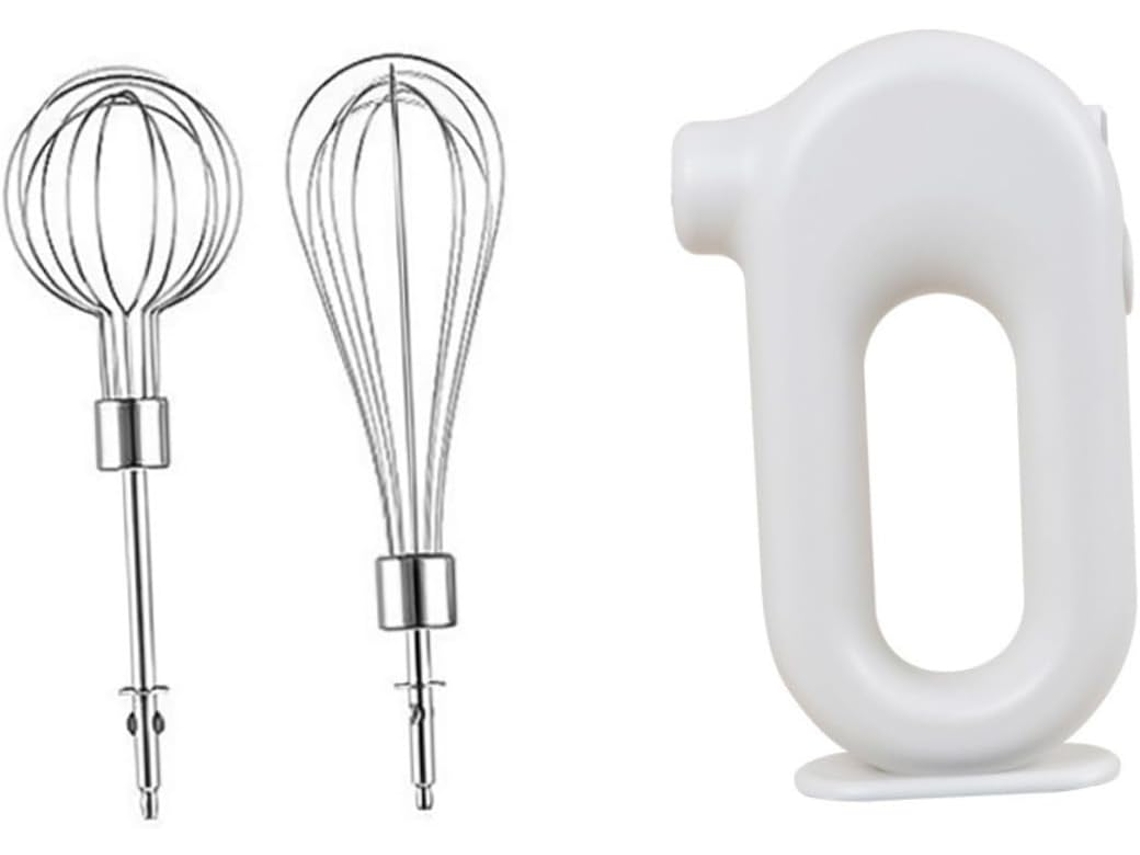 Batidora De Mano Eléctrica Portátil Recargable De Acero Inoxidable Blanco Para Cocina.