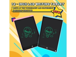 Tableta De Escritura Lcd De 12 Pulgadas Con Pantalla Monocromática Y Lápiz Para Niños Y Adultos - Rosa
