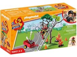 PLAYMOBIL PLAYMOBIL D.O.C: Acción Rescate de Bombero al gato (Edad Mínima: 3)
