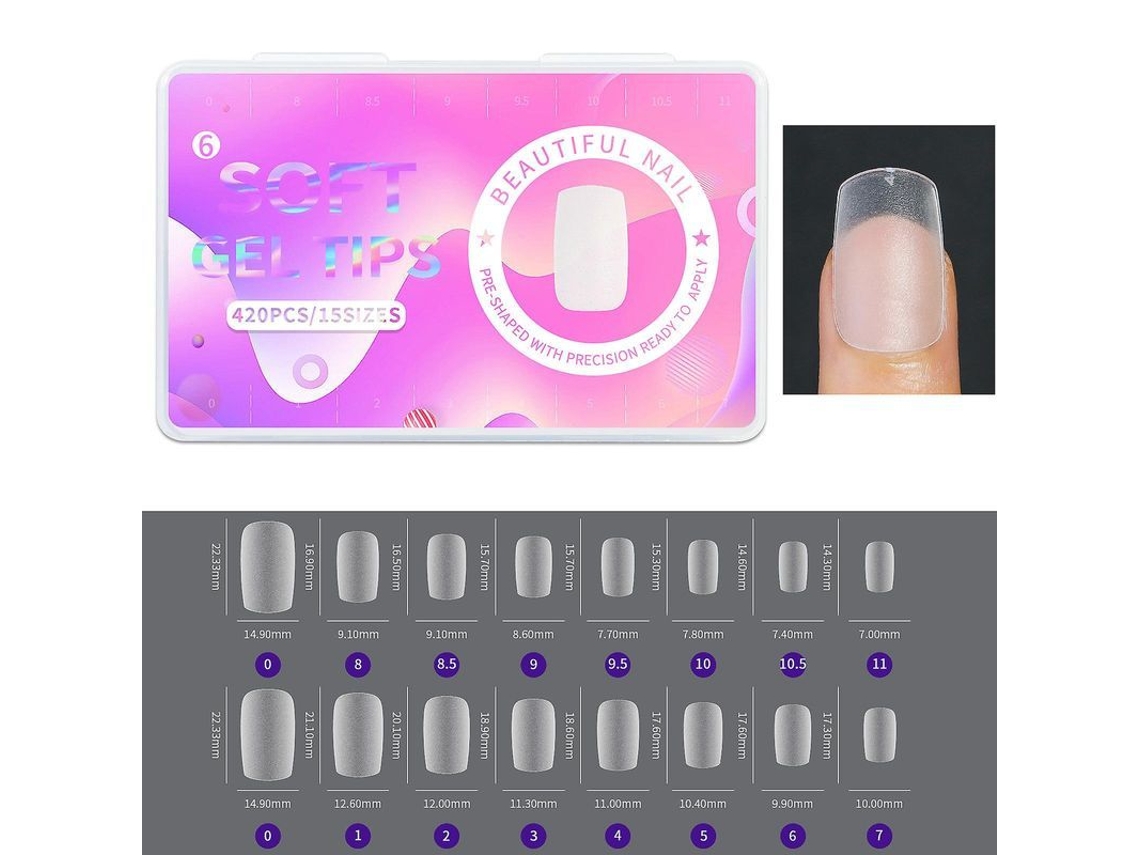 Lámina De Extensión De Uñas Ultracorta, Opaca, Ultrafina, Sin Residuos, Con Forma De Gota De Agua, Almendrada, No Abrasiva.