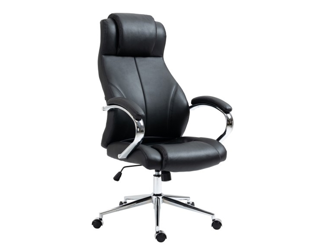 Silla de Escritorio Ergonomica DUDECOR (Acero - Negro)