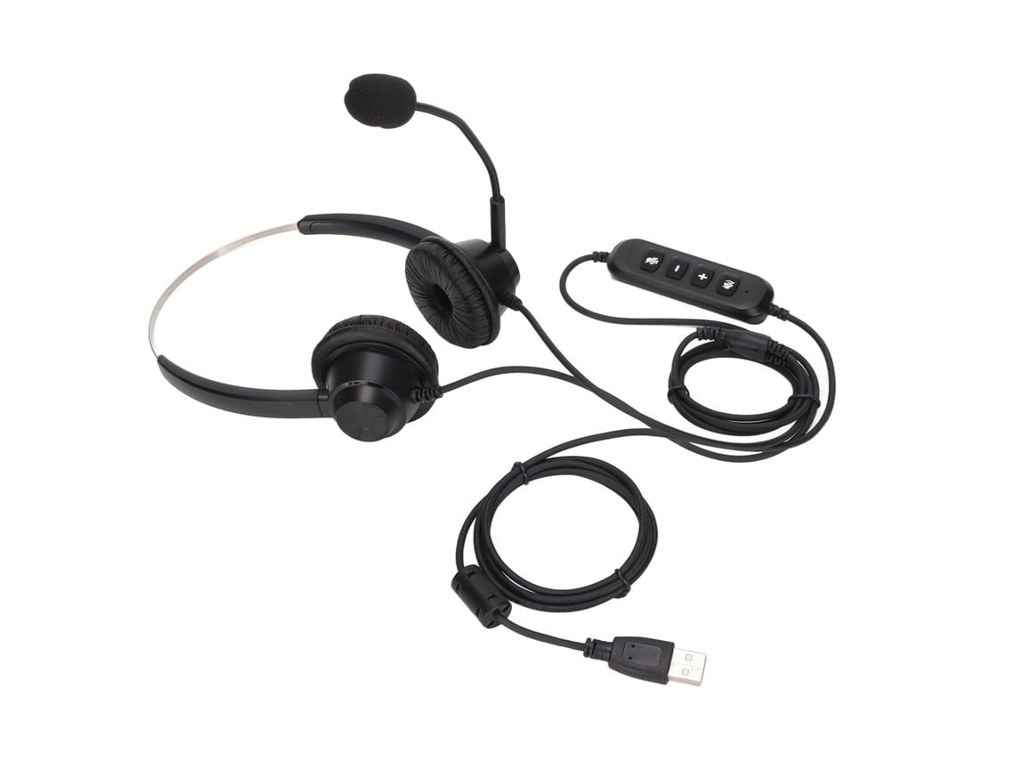 Fone De Ouvido Usb Para Negócios Binaural Com Ajuste De Volume E Mudo Do Microfone H360dusb3