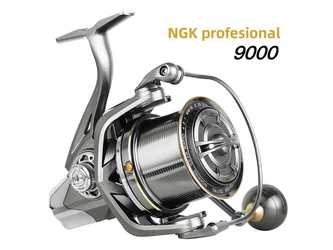 Carrete Giratorio De (9000 Lb) Con Una Fuerza De Frenado Máxima De 33 Lb Y Una Red De Aluminio.