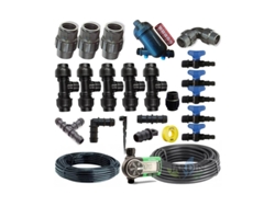 Kit Automático Riego Por Goteo Para Jardin Hasta 100 M2. Incluye Tuberia Y Accesorios De Instalación Para Conexión A Grifo SUINGA