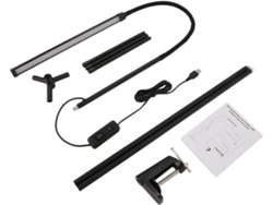 1 Juego De Lámpara De Escritorio Led Regulable Con Pinza, Brazo Flexible Y Control Táctil Ajustable.