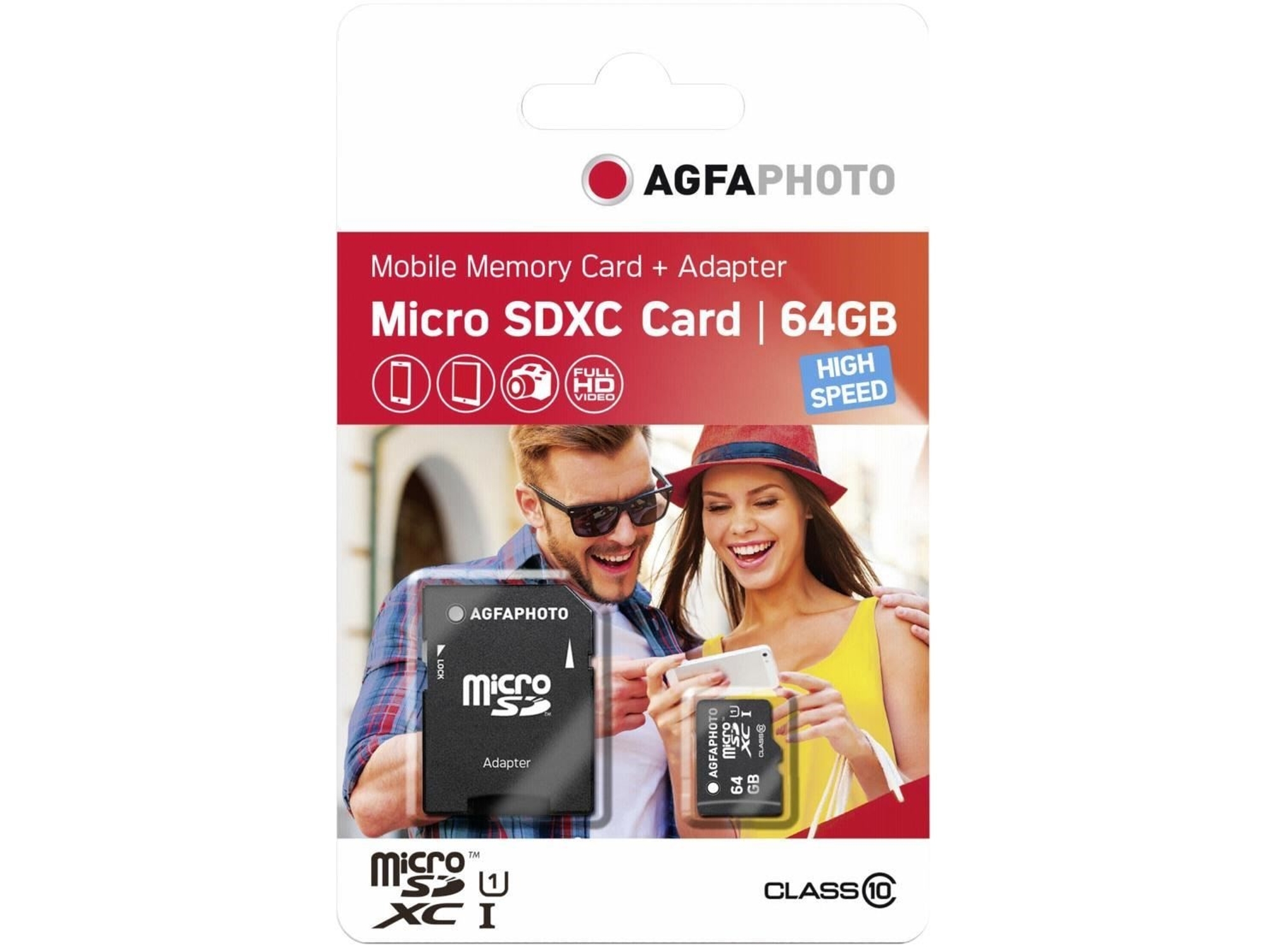 Tarjeta de Memoria AGFAPHOTO MicroSDXC 64GB HIGH SPEED C10 UHS-I