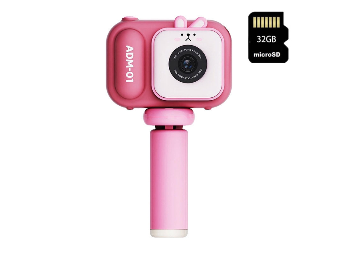 Cámara compacta SZSMART S11 en forma de conejo para niños hd 2.4 + 32G - rosa