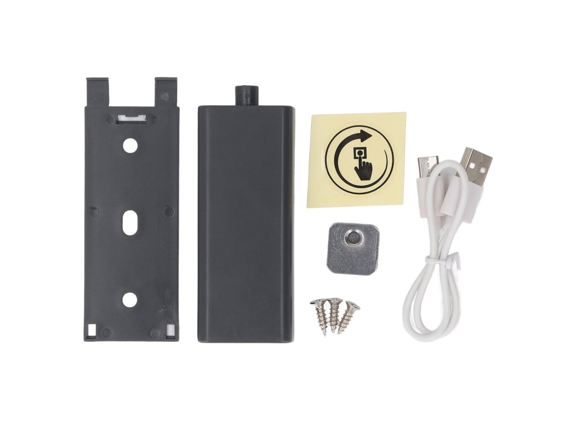 Cierre Magnético Automático A Presión Para Armarios, Cajones Y Puertas - Gris/negro