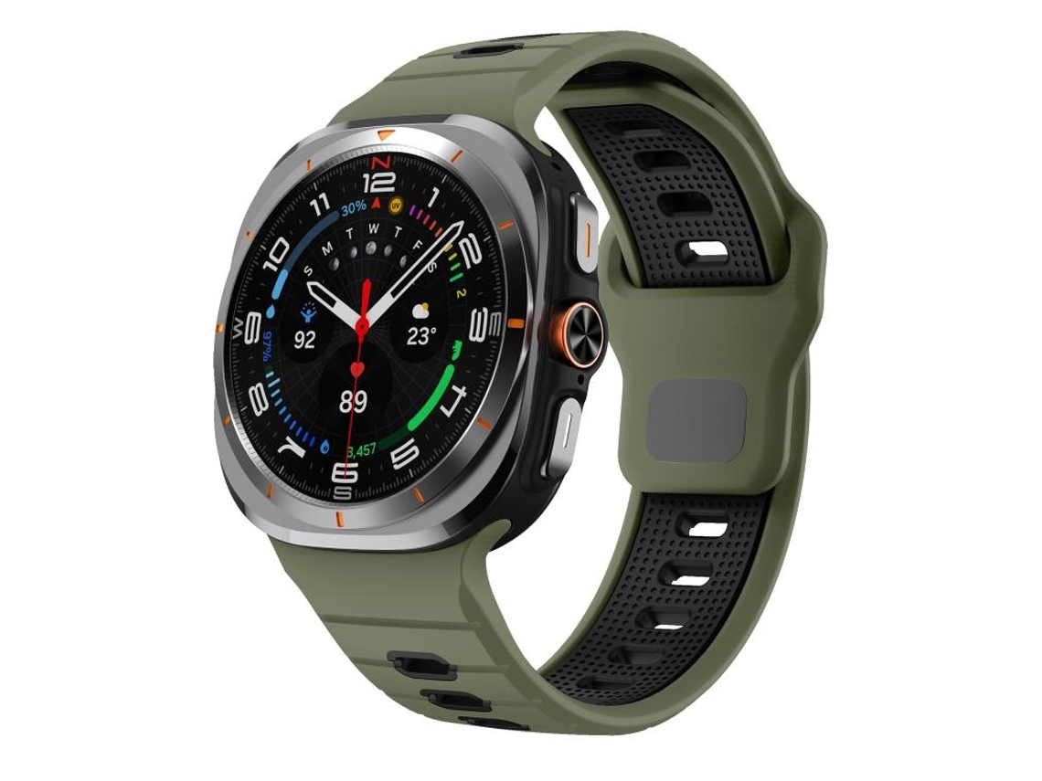 Correa de silicona para Samsung Galaxy Watch Ultra con rayas horizontales y hebilla invertida (47 mm)