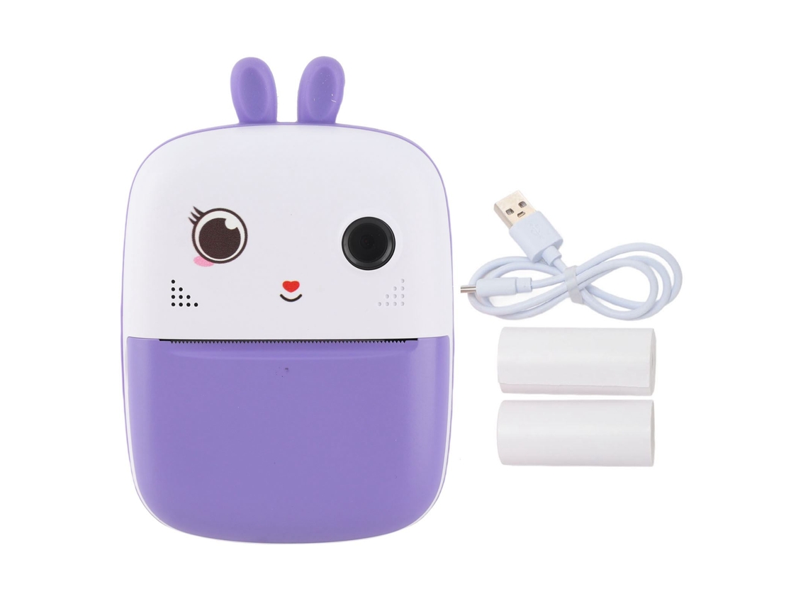 Cámara Digital Violeta Con Diseño De Dibujos Animados, Pantalla De 2,4 Pulgadas, 48 Mp, Grabación De Vídeo 1080p Y Batería De 1800 Mah Para Niños.
