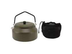 Hervidor Multifuncional De Aluminio De 0,9 L Para Camping, Picnics Y Senderismo, Color Verde Oliva.