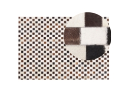 Alfombra BELIANI Kayabey de Piel de vaca Marrón 140x200