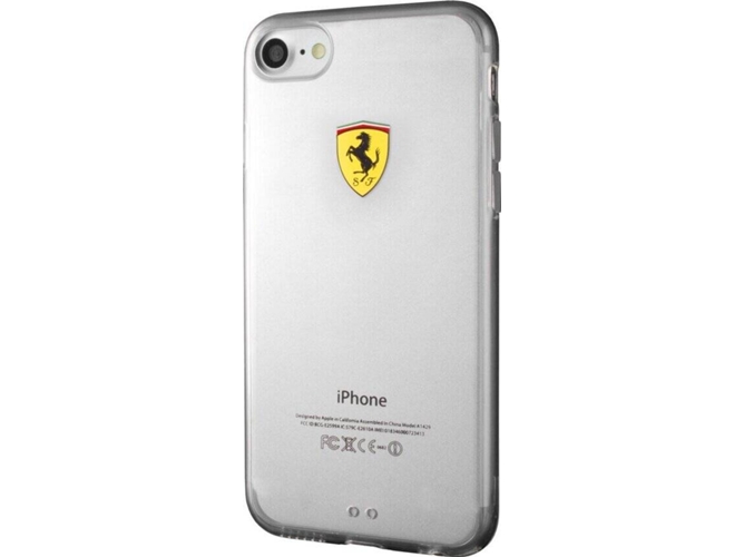 Funda iPhone 6, 6s, 7, 8 FERRARI Racing Transparente