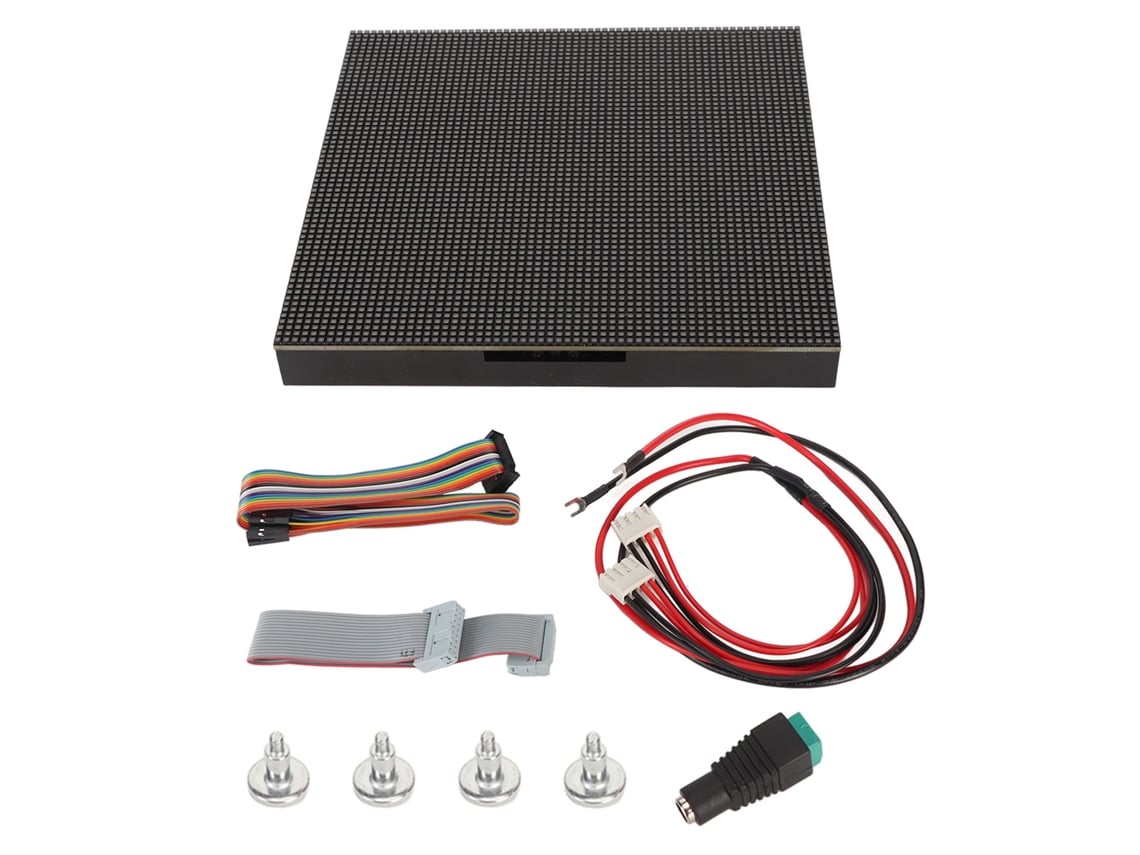 Panel De Matriz Led Rgb A Todo Color De 64x64, 4096 Píxeles, Paso De 2 Mm, Brillo Ajustable Para Proyectos De Bricolaje.