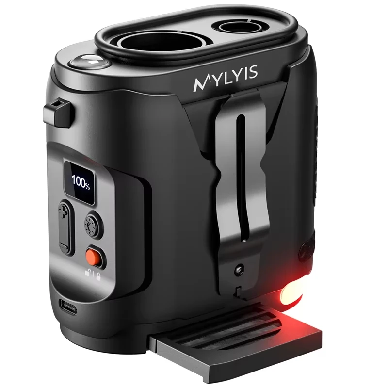 (negro) Ventilador Personal Con Clip, 5 Configuraciones De Velocidad, Ventilador De Cinturón Manos Libres, Con Linterna Incorporada