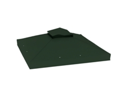 Toldo De Repuesto De 3x3 M Con Doble Techo, Protección Upf30, Color Verde.