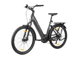 Bicicleta eléctrica Ttgo Z5, 250 W, 36 V, 18 Ah, ruedas de 27,5", triple suspensión, autonomía de 130 km, cambio Shimano de 9 velocidades, frenos hidráulicos, color gris.