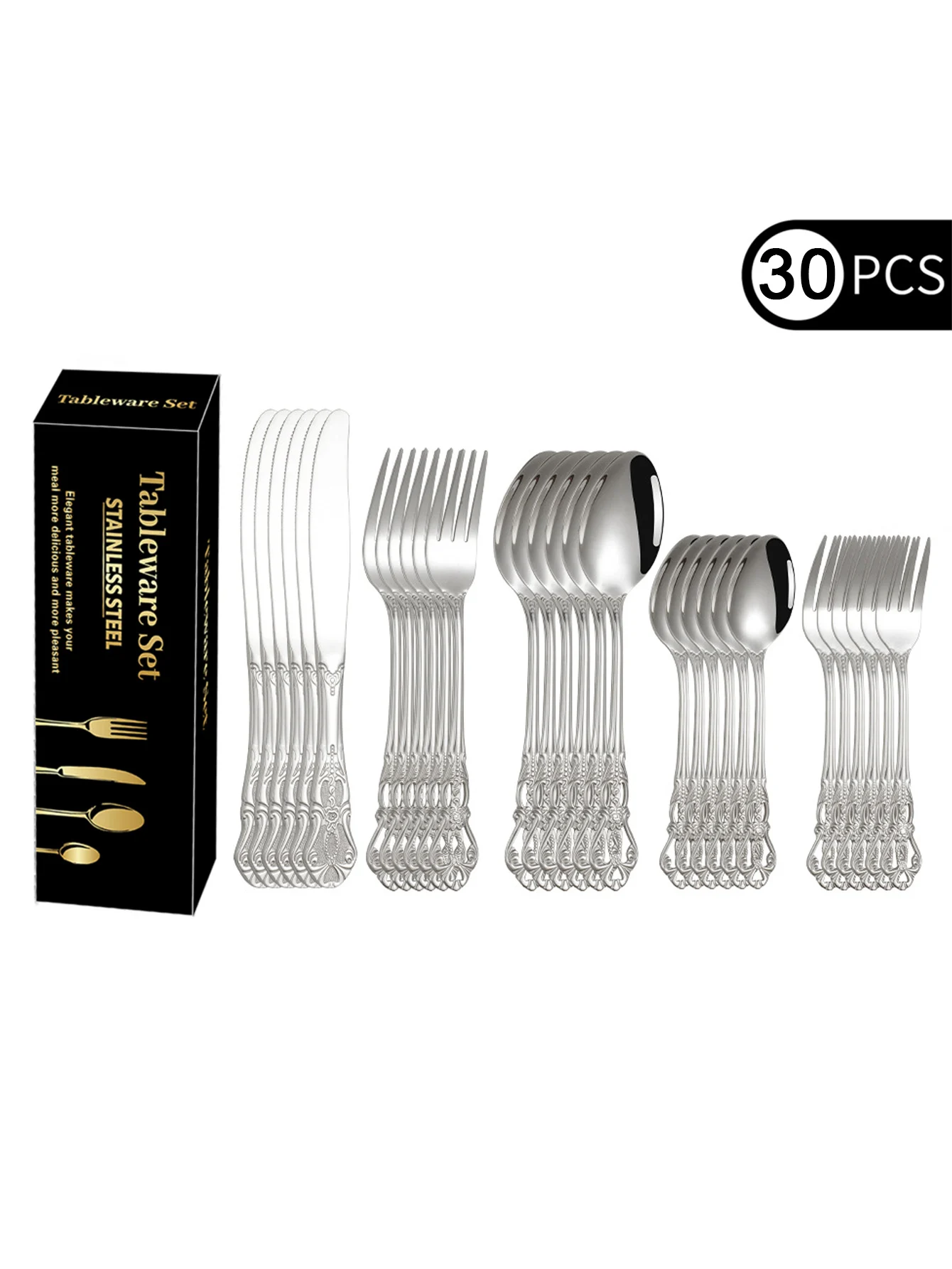 Cubiertos (de Plata), Tenedores Y Cucharas Vajilla Real De Alta Gama Cubiertos Para Carne Y Cucharas De Postre.