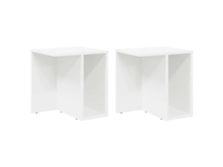 Mesa Auxiliar 2 Uds | Mesa Lateral 37 X 32 X 40 Cm Madera De Ingeniería