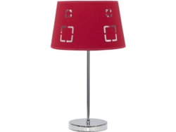 Lámpara de Mesa FABRILAMP Celaya (Rojo - Metal, Tejido - 43x25 cm)