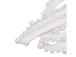 Cinta De Diamantes De Imitación Con Perlas, 5 Yardas, 1,2 Cm, Blanca, Con Brillo Cristalino, Para Decoración.