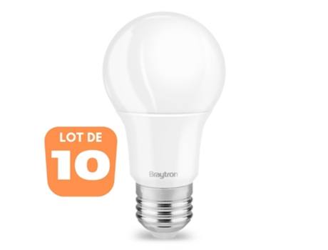 Lote de 10 bombillas LED E27 Dimmables A60 10W E27 4000K