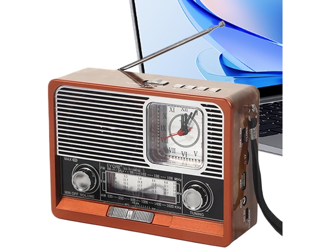 Radio Portátil | Altavoces Integrados De Estilo Retro | Reproducción De Archivos Tf/mp3